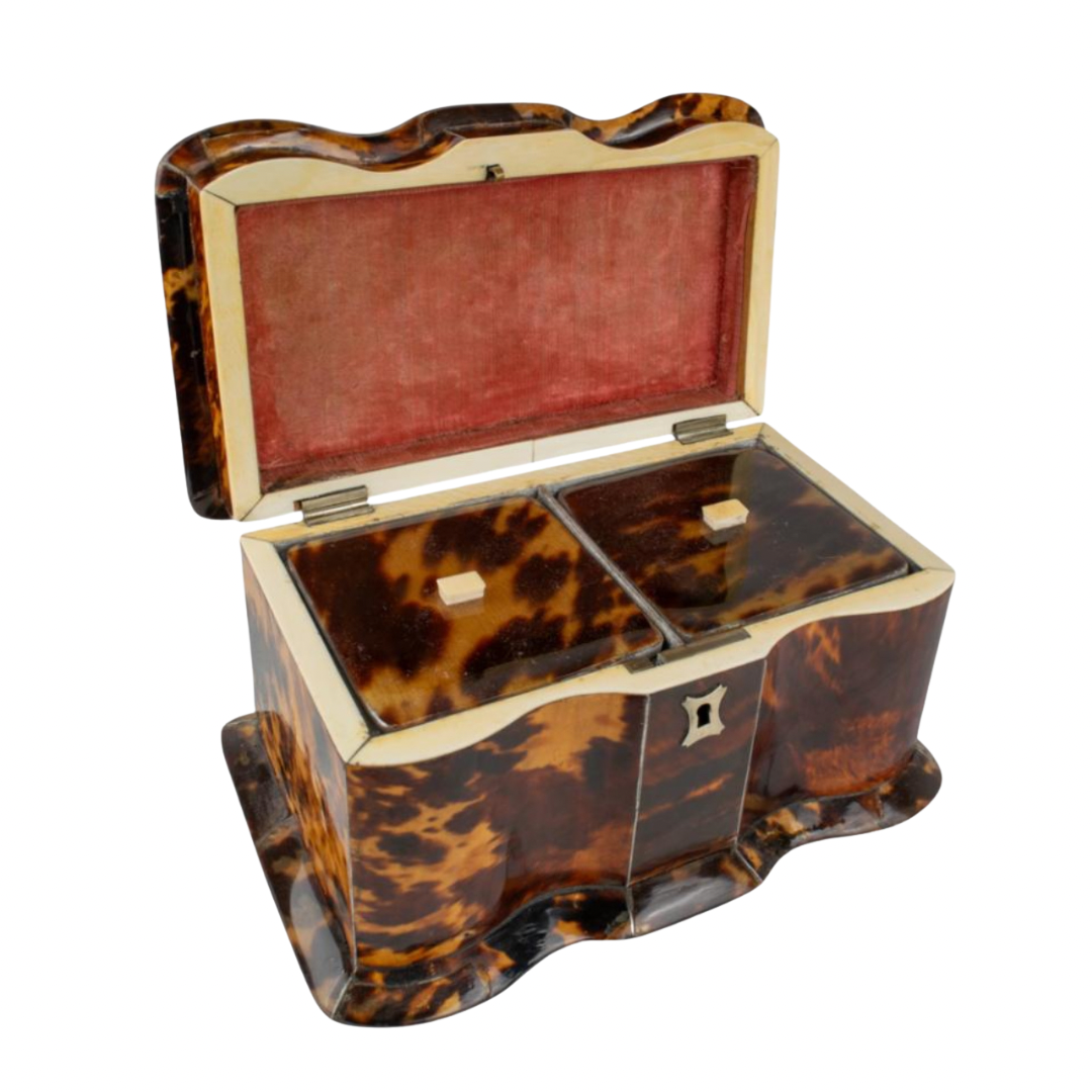 Georgian Tortoiseshell Tea Caddy