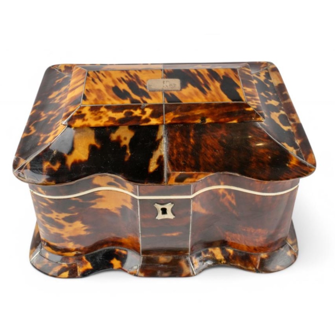 Georgian Tortoiseshell Tea Caddy
